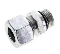 15L & UNF 3/4''-16 Zink plated Steel Straight Cutting Fitting with Male Threads 315 bar ISO 8434-1