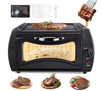 15L Various Styles Bread Production Machine, Electric Pizza Oven with Baking Tray, Grill Net & Tongs