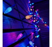 15m 300 LED Multi-action Pine Cone Christmas Lights in Rainbow