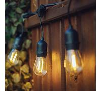 15M / 49FT LED String Lights Plug-in IP65 Waterproof Warm White Heavy Duty Outdoor Garden Festoon Mains Powered Connectable