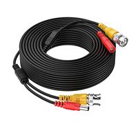 15M / 50FT CCTV Extension Cable - 2-in-1 BNC Video & Power Lead for Home & Commercial Security - BNC Extension Cable for CCTV Coaxial & Power Connection