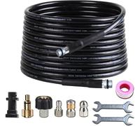 15M/50FT High Pressure Washer Drain Hose Cleaning Kit for Karcher K2 K3 K4 K5 K6 K7 Series & Bosch AQT, Drain Jetter for Pressure Washer Ideal for Drains,Patios,Driveways