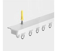 15m Aluminum Ceiling Curtain Track with Silent Nano Rollers, Perfect for Windows in Bathrooms, Bedrooms, RVs & Campers - 4.6m Size, Easy Installation & Smooth Operation