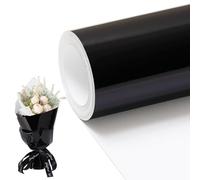 15M Black Metallic Wrapping Paper Roll- 17in X 49Ft Metal Wrapping Paper Roll for Gift Wrapping Solid Color Paper for Christmas,Birthday,Wedding,Baby Shower PAP12BK15