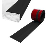 15M Bullnose Stair Anti Slip Nosing Self-Adhesive Vinyl Edging Strip,Non Slip Step Trim,PVC Rubber Angle Stair Edge Trim(76x35mm,Black)