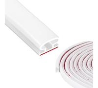15M D-Shape Rubber Weather Stripping Door Seal Strip,Rubber Self-Adhesive Backing Door Windows Weatherstripping Soundproofing for Door Frame Insulation Large Gap(White-Rubber,20M)