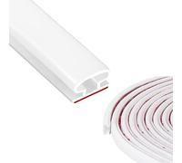 15M D-Shape Rubber Weather Stripping Door Seal Strip,Rubber Self-Adhesive Backing Door Windows Weatherstripping Soundproofing for Door Frame Insulation Large Gap(White-Rubber,6M)