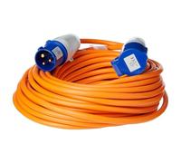 15m Extension Lead Cable - Heavy Duty, 240V 2.5mm 16amp Camping Caravan Hook Up Cable Orange High Vis Orange Mains Power - Perfect For Campervan & Motorhome (15m-2.5mm)