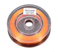 15m Fishing Fly Line with Sinking Shock Leader, Engineered for Performance in Challenging Conditions (Orange)