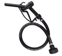 15M Fuel Dispensing Gun Kit With 3/4" Rubber Hose, Ibc S60X6 Tank Adaptor And Hose Clips - Black