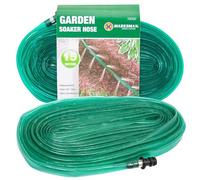 15m Garden Soaker Hose - Garden Drip Irrigation Watering Pipe Metre | Leaky Garden Irrigation Soaker Hose Pipe | Ideal Watering Solution for All Plants and Vegetables - Black