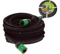 15m Hozelock Compatible Porous Soaker Hose - Garden Drip Irrigation Watering Pipe Metre | Leaky Garden Irrigation Soaker Hose Pipe | Ideal Watering Solution for All Plants and Vegetables - Black