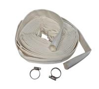 15M Lay-Flat Hose Kit 1" - Heavy-Duty Water Transfer And Irrigation Set, 8 Bar Working Pressure, 24 Bar Burst Pressure