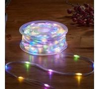 15m Light up Christmas Two Tone String Lights with 200 Warm White & Multi-Coloured LEDs