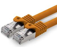 15m - orange - 1 piece CAT.7 network cable patch cable SFTP PIMF LSZH Gigabit Lan cable 10Gb s cat7 raw cable with RJ45 connector Cat6a compatible with CAT5 CAT6 cat7 cat8