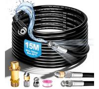 15m Pipe Cleaning Hose Kit with M22 Adapter & Rotary Nozzle | 180 Bar up to 60°C | Compatible with Karcher K2-K7 and Other Pressure Washers