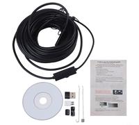 15m Pipe Inspection Camera with 7mm Probe, IP66 Waterproof Industrial Borescope for Sewer Drain and Pipeline Video Inspection, Compatible with Devices