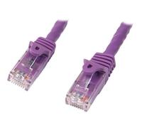StarTech.com 15m CAT6 Ethernet Cable - Purple CAT 6 Gigabit Ethernet Wire -650MHz 100W PoE RJ45 UTP Network/Patch Cord Snagless w/Strain Relief Fluke Tested/Wiring is UL Certified/TIA