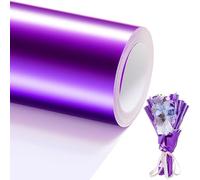 15M Purple Metallic Wrapping Paper Roll- 17in X 49Ft Metal Wrapping Paper Roll for Gift Wrapping Solid Color Paper for Christmas,Birthday,Wedding,Baby Shower PAP12PL15