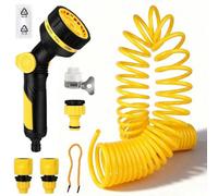 15M Retractable Heavy Duty Garden Hose Pipe Coil Expandable Flexible Water Hose