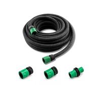 15m Soaker Garden Hose Pipe Comes with Connectors Drip Water Hose Easy to Use Plant Watering Device Irrigation Hosepipes Automatic Gardening Hedge Lawn Irrigator System UK