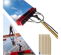 15m Water Fed Teles Pole with Brush - Ideal for Solar Panel Cleaning, PV System Maintenance & Outdoor Washing - Versatile Teles Washing Tool