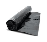 (15m x 4m, 300MU) Damp Proof Membrane Black Polythene Sheeting Roll DPM Visqueen 4m Wide 300MU