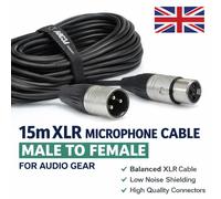 15m XLR Microphone Cable Male to Female Balanced Mic Lead for Audio Gear