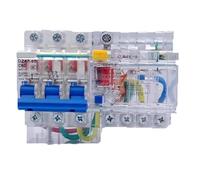 15MA Transparent Shell Leakage Protector Circuit Breaker 220V 32A 40A 63A 380V Air Switch 1P 2P 3P 4PRCBO(1P N,25A)