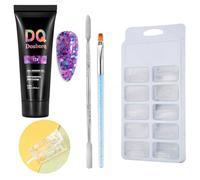 15ml Diamond Gel Quick Builder Extension Gel + 100Pcs Nail Molds Diamond Pen Steel Push Clip Manicure Set