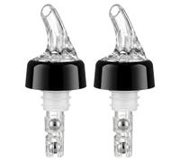 15ml Measured Liquor Pourer with Leakproof Seal, 2-Pack Clear Bottle Pourers for Spirits, Automatic Quick Shot Wine Drink Dispenser with Resealable Storage Bag for Pub Home Bar Tools