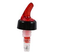 15mL Plastic Quick Shot Measure Liquor Pourer Bottle, Fits Most Bottles Accurate Pourers with Cover, for Home Bars, with Juice, Syrups and Oils (Red)