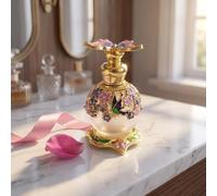 15ml Refillable Perfume Bottle Purple Butterfly Metal Cap, Essential Oil Dropper Container for Travel and Home Décor