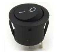 15MM 16mm Diameter Small Round Boat Rocker Switches Black Round White Red 2 Pin ON-OFF Rocker Switch 3A 250V IDGTTLDF(Gold,10Pieces-lot)