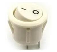 15MM 16mm Diameter Small Round Boat Rocker Switches Black Round White Red 2 Pin ON-OFF Rocker Switch 3A 250V IDGTTLDF(Gold,10Pieces-lot)