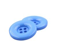 15mm 18mm 20mm 23mm 25mm 28mm 30mm 34mm 38mm 4 Hole Plastic Resin Round Buttons Black White Button for Sewing Scrapbooking DIY(12 Lake Blue,28mm 14pieces)