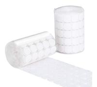 15mm（3/5 Inch） Diameter Hook and Loop Self Adhesive Dots Tapes White Double Sided Sticker Round Dot Tapes Super Sticky, 1000PCS（500 Pair）