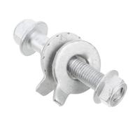 15mm Alloy Eccentric Camber Alignment Bolts for Vehicle Suspension Systems | Silver Finish, Dual Washers, Precision Wheel Adjustment, Supports Different Car Brands and Enhances Driving Stability