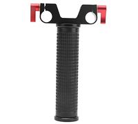 15mm Aluminium Alloy Single Shoulder Rail Connector, DSLR Camera Dual Hole Basic Handle Clamp, Universal for Most Standard 15mm Guide Rail, with Rubber Pad for Anti - Skid Effect,