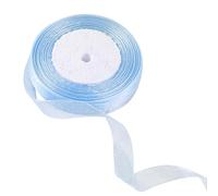 15mm Blue Chiffon Ribbon for Gift Wrapping 45M,Blue Sheer Ribbon 15mm Organza Thick Ribbo for Gift Wrap Hair Bow Christmas Cake Wedding DIY Crafts Car Decoration
