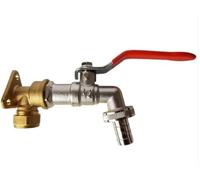 15mm Brass Wall Flange Kit with Barbed Lever Tap - to Easily Create a New Garden Outlet from Your Copper Pipe Water line.