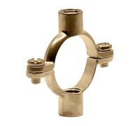15mm Cast Brass Double Pipe Ring (Known as Pipe Brackets/Pipe Ring/munsen Brackets / 15mm Pipe Clips/Brass Pipe Clips Also Available in 15mm, 22mm, 28mm, 35mm)