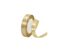 15mm Champagne Gold Satin Ribbon 22M ，Fabric Hair String Ribbon for Craft, Flower Bouquets, Gift Wrapping, Wedding, Bow Making and Valentines Christmas Decoration (Champagne Gold, 1.5CM)