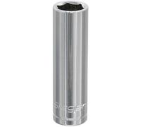 15mm Chrome Plated Deep Drive Socket - Durable 1/2 Inch Square Drive Tool