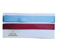 15mm Claret & Blue Football Themed Ribbon 2 Metres of Claret 2 Metres of Blue