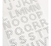 15mm Clear Diamante Self Adhesive Alphabet Letters Craft Embellishment