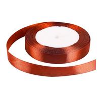 15mm Coffee Ribbon for Gift Wrapping 22M,Coffee Satin Ribbons Fabric 15mm Thick for Crafting Hair Bow Christmas Polyester Ribbon Cake Wedding Party Balloon Car Ribbons Decoration