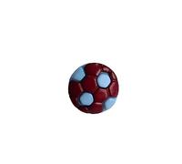 15mm Coloured Football Shank Buttons Baby, Knitting Clothing Sold in Packs of 10 Buttons (Colour Claret and Blue)
