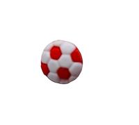 15mm Coloured Football Shank Buttons Baby, Knitting Clothing Sold in Packs of 10 Buttons (Colour Red)