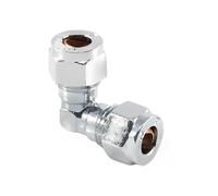 15mm Compression Chrome Plated Elbow - Bag of 2
